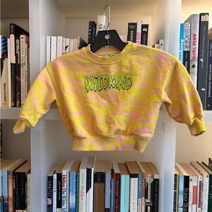 Wildkind | Pink and Yellow Zebra Stripe toddler Sweatshirt